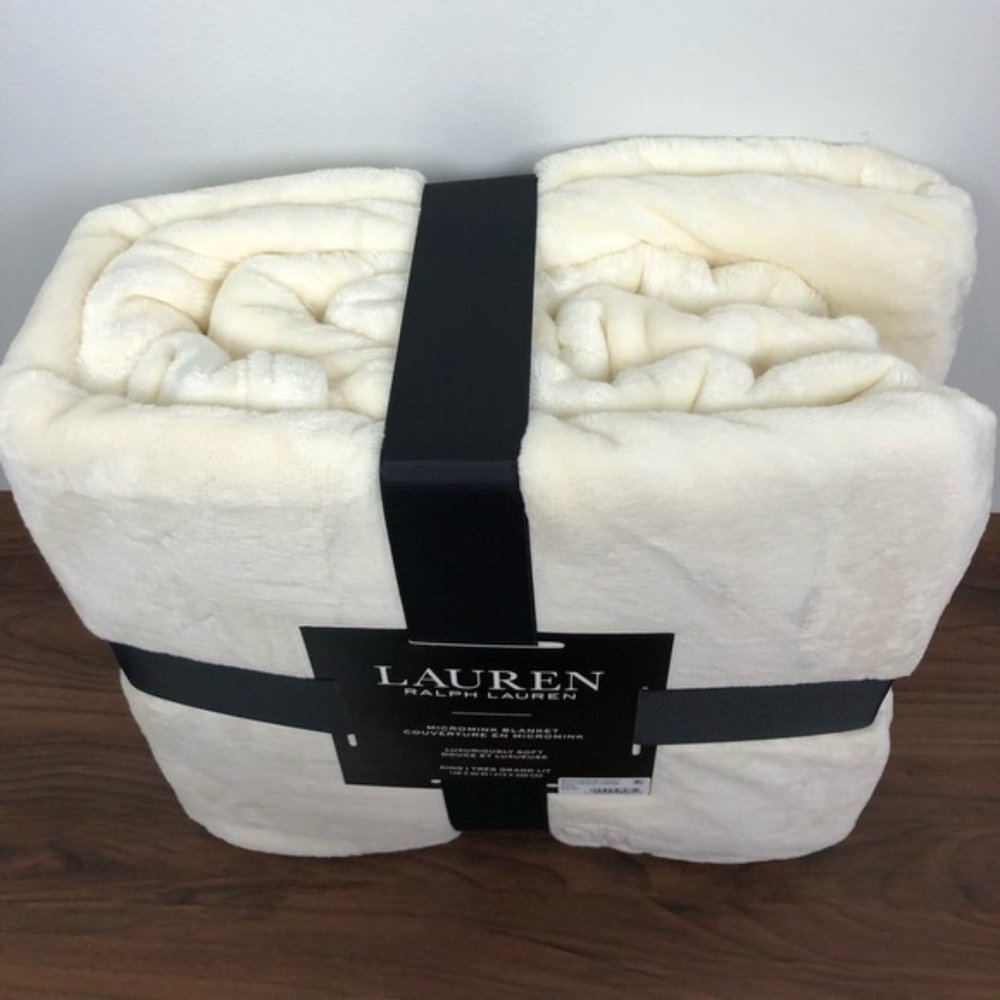 NEW Ralph Lauren Micromink KING Blanket - Picture 6 of 6